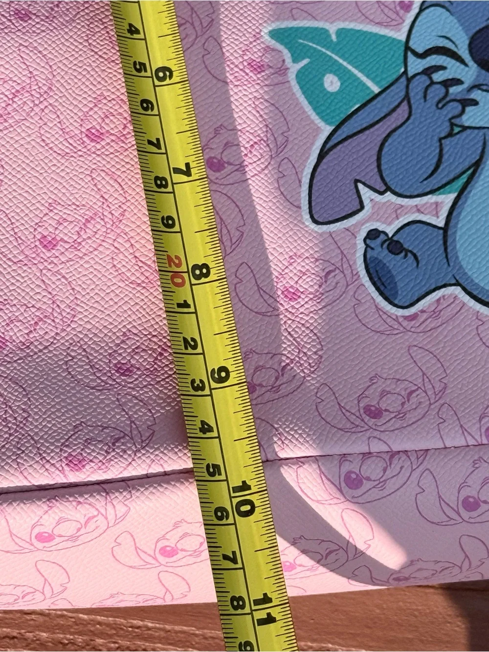 Disney Pink Stitch Tote with Tan Trim - NWT